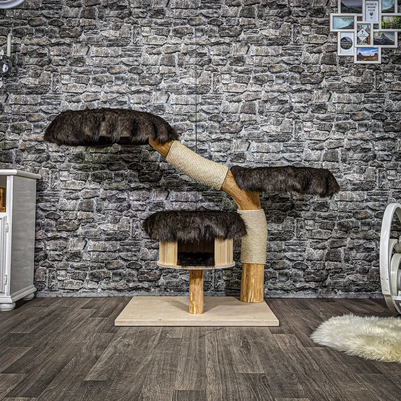 Naturkratzbaum 2225 Kratzbaum Natur Holz Design 107 cm hoch