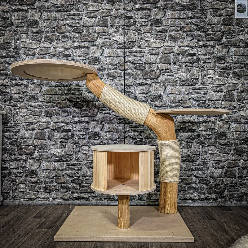 Naturkratzbaum 2225 Kratzbaum Natur Holz Design 107 cm hoch