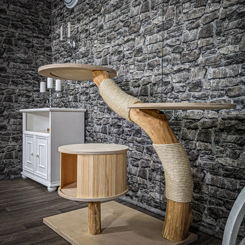Naturkratzbaum 2225 Kratzbaum Natur Holz Design 107 cm hoch