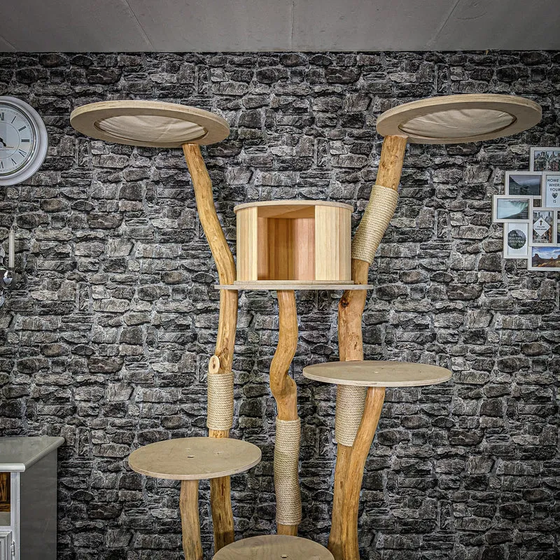 Naturkratzbaum 2226 Kratzbaum Natur Holz Design 205 cm hoch