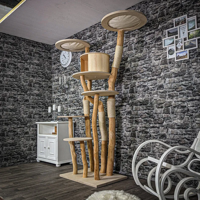 Naturkratzbaum 2226 Kratzbaum Natur Holz Design 205 cm hoch