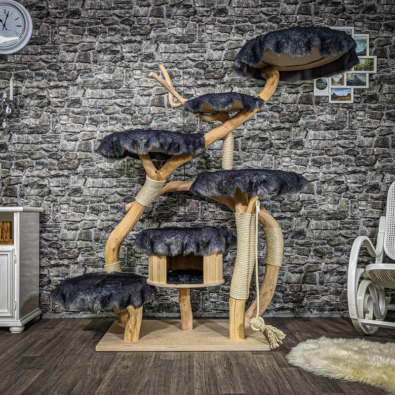 Naturkratzbaum 2227 Kratzbaum Natur Holz Design 170 cm hoch