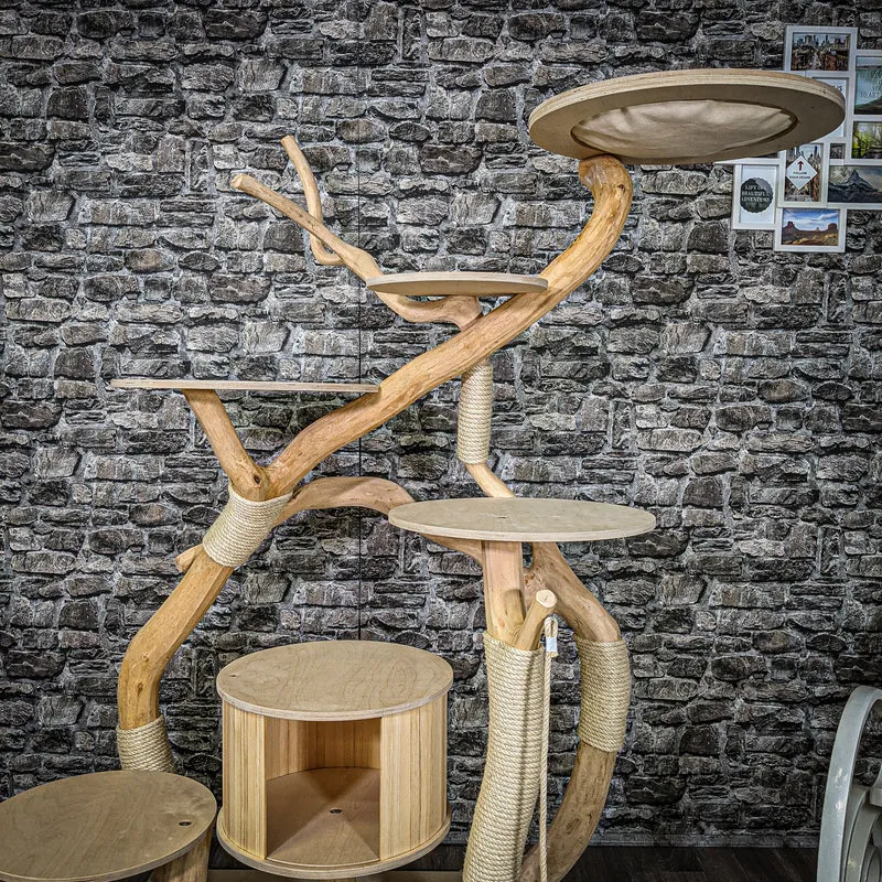 Naturkratzbaum 2227 Kratzbaum Natur Holz Design 170 cm hoch
