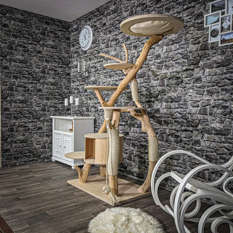 Naturkratzbaum 2227 Kratzbaum Natur Holz Design 170 cm hoch