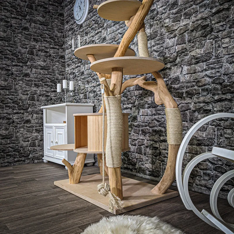 Naturkratzbaum 2227 Kratzbaum Natur Holz Design 170 cm hoch