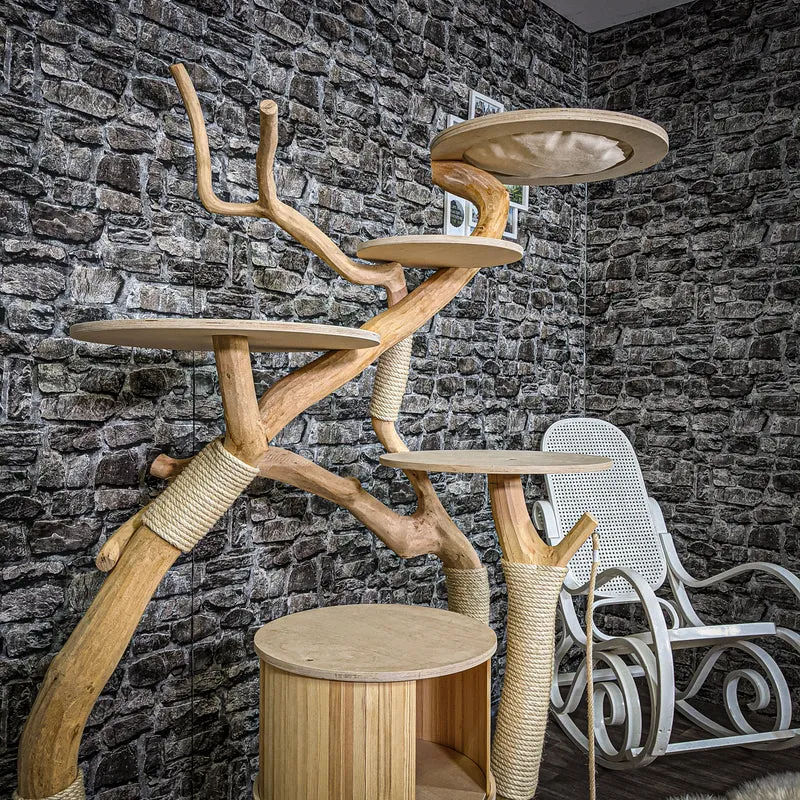 Naturkratzbaum 2227 Kratzbaum Natur Holz Design 170 cm hoch
