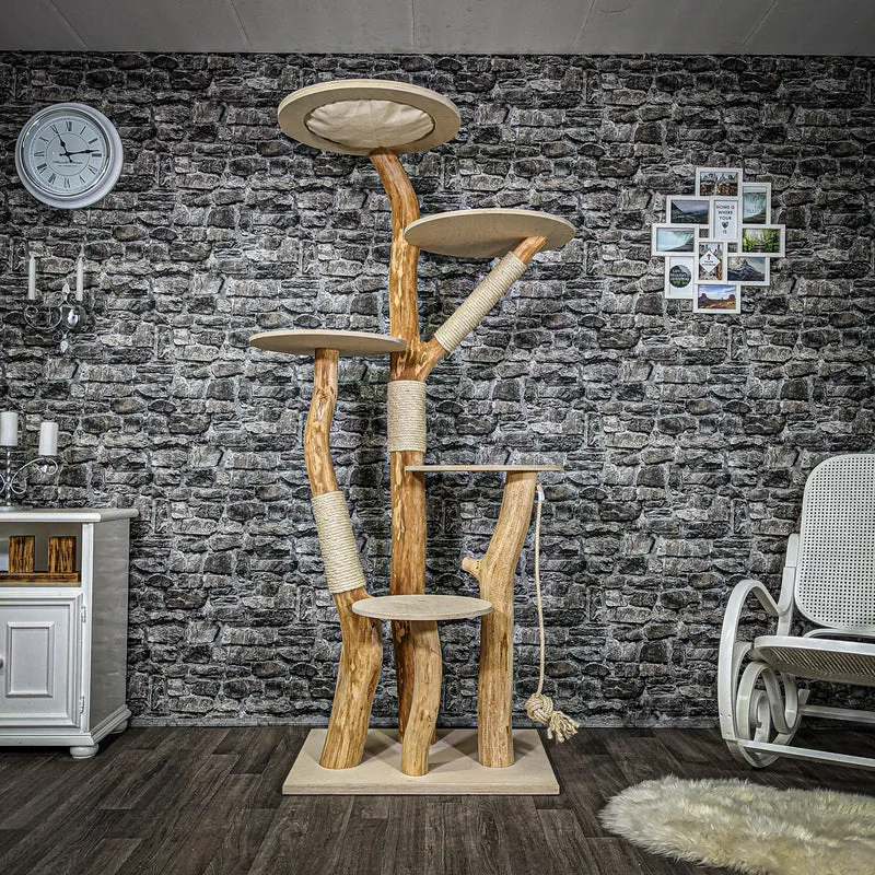 Naturkratzbaum 2228 Kratzbaum Natur Holz Design 205 cm hoch