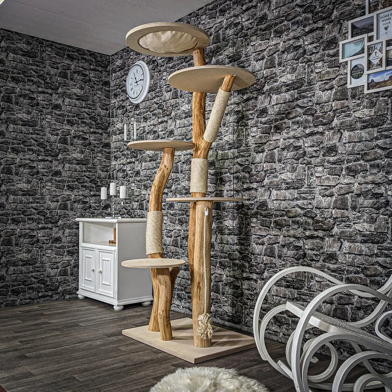 Naturkratzbaum 2228 Kratzbaum Natur Holz Design 205 cm hoch