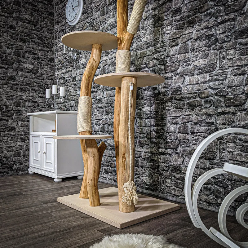 Naturkratzbaum 2228 Kratzbaum Natur Holz Design 205 cm hoch