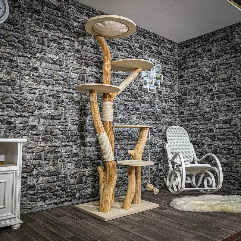 Naturkratzbaum 2228 Kratzbaum Natur Holz Design 205 cm hoch