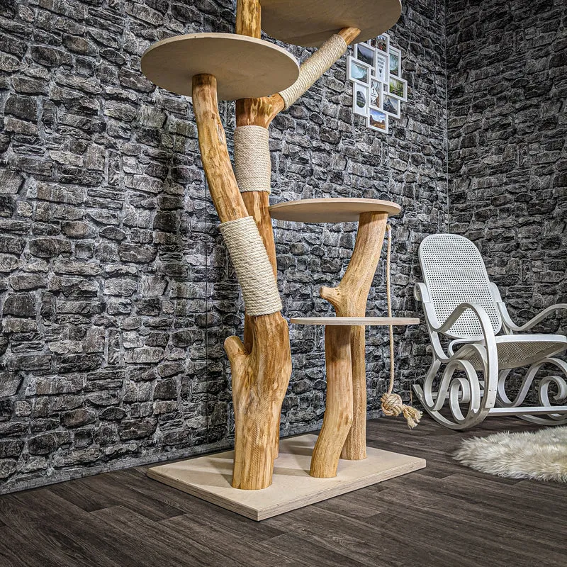 Naturkratzbaum 2228 Kratzbaum Natur Holz Design 205 cm hoch