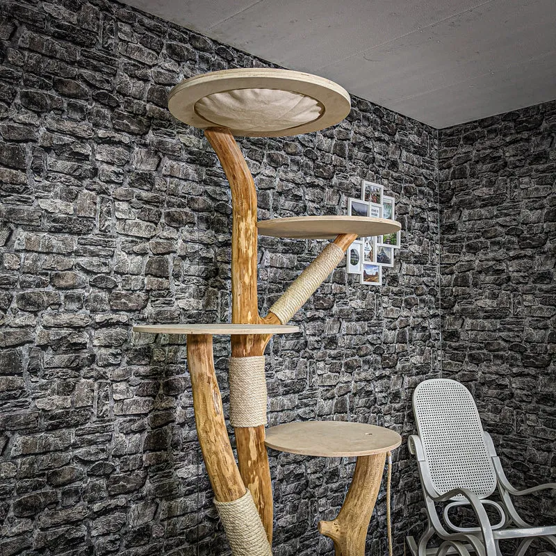 Naturkratzbaum 2228 Kratzbaum Natur Holz Design 205 cm hoch