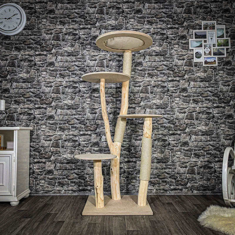Naturkratzbaum 2475 Kratzbaum Natur Holz Design 165 cm hoch