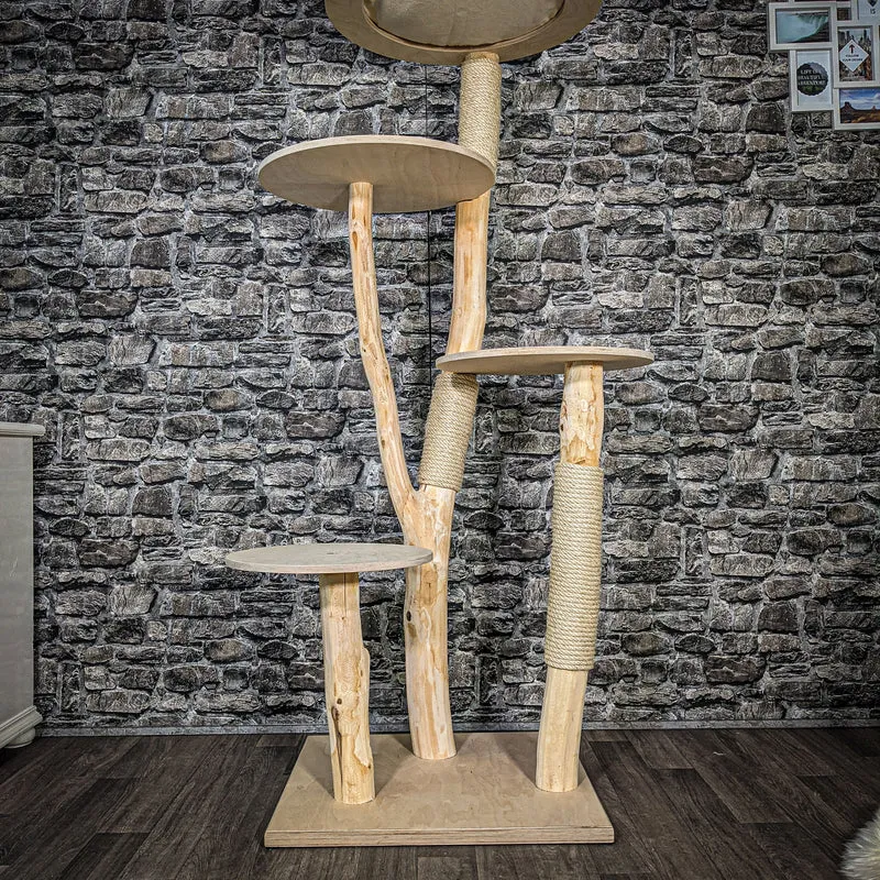 Naturkratzbaum 2475 Kratzbaum Natur Holz Design 165 cm hoch