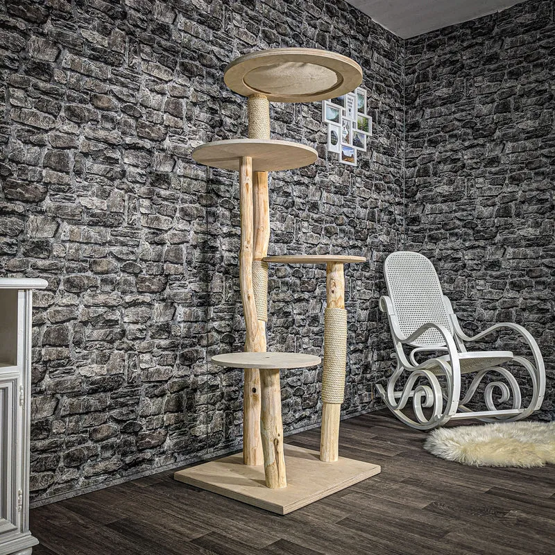 Naturkratzbaum 2475 Kratzbaum Natur Holz Design 165 cm hoch
