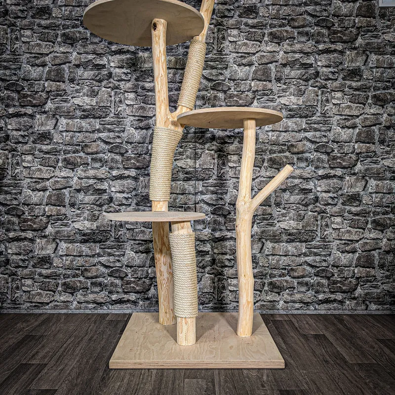 Naturkratzbaum 2467 Kratzbaum Natur Holz Design 170 cm hoch