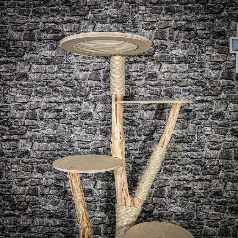 Naturkratzbaum 2466 Kratzbaum Natur Holz Design 170 cm hoch