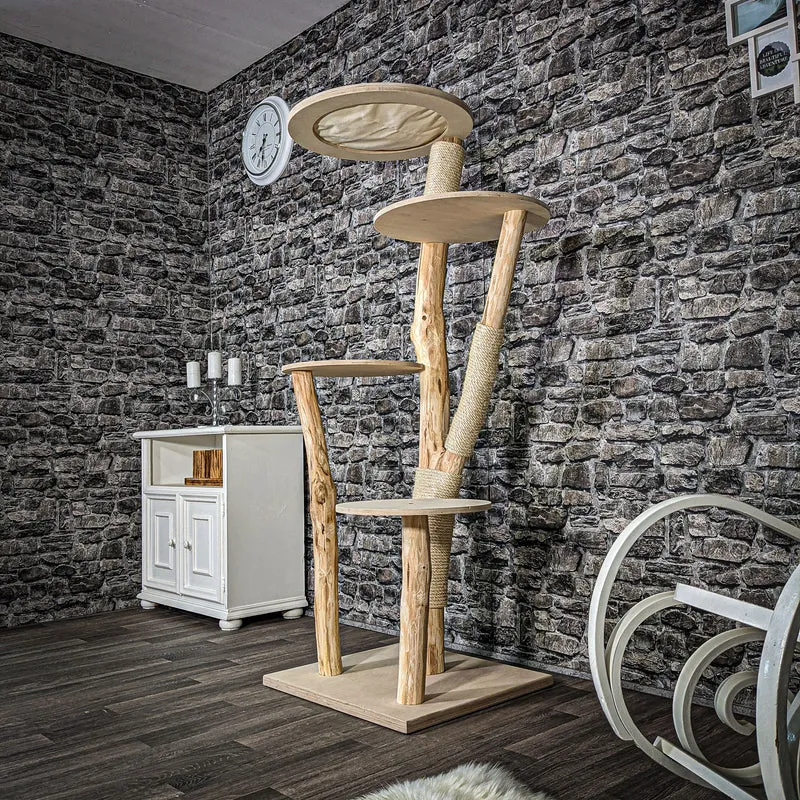 Naturkratzbaum 2466 Kratzbaum Natur Holz Design 170 cm hoch