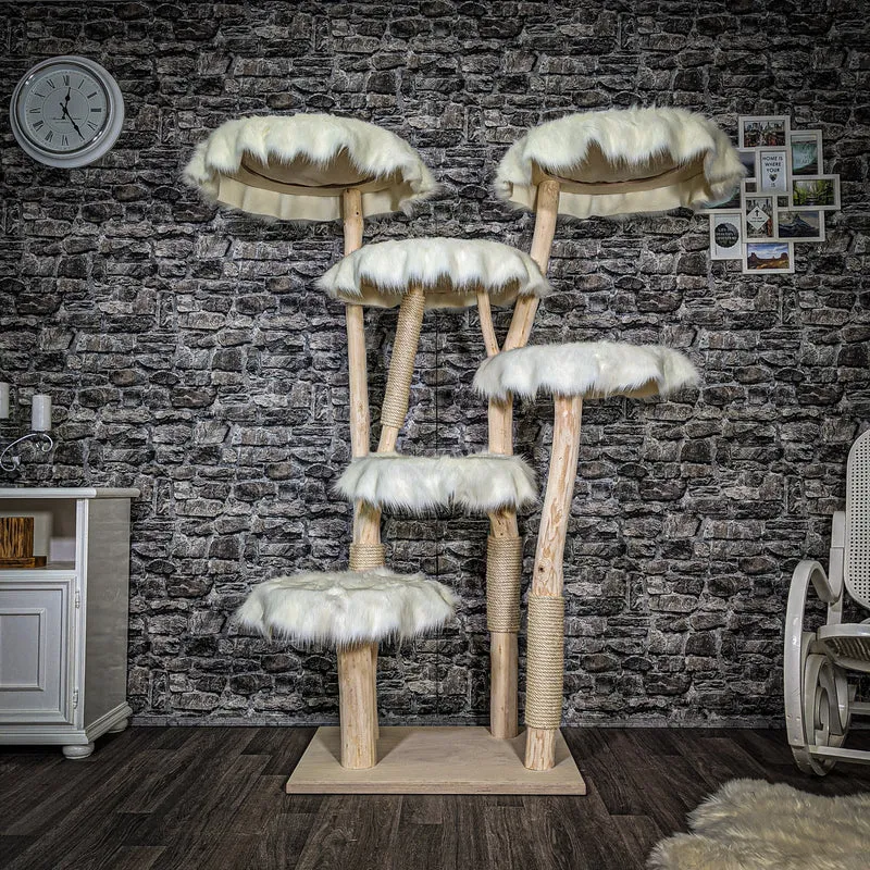 Naturkratzbaum 2437 Kratzbaum Natur Holz Design 175 cm hoch