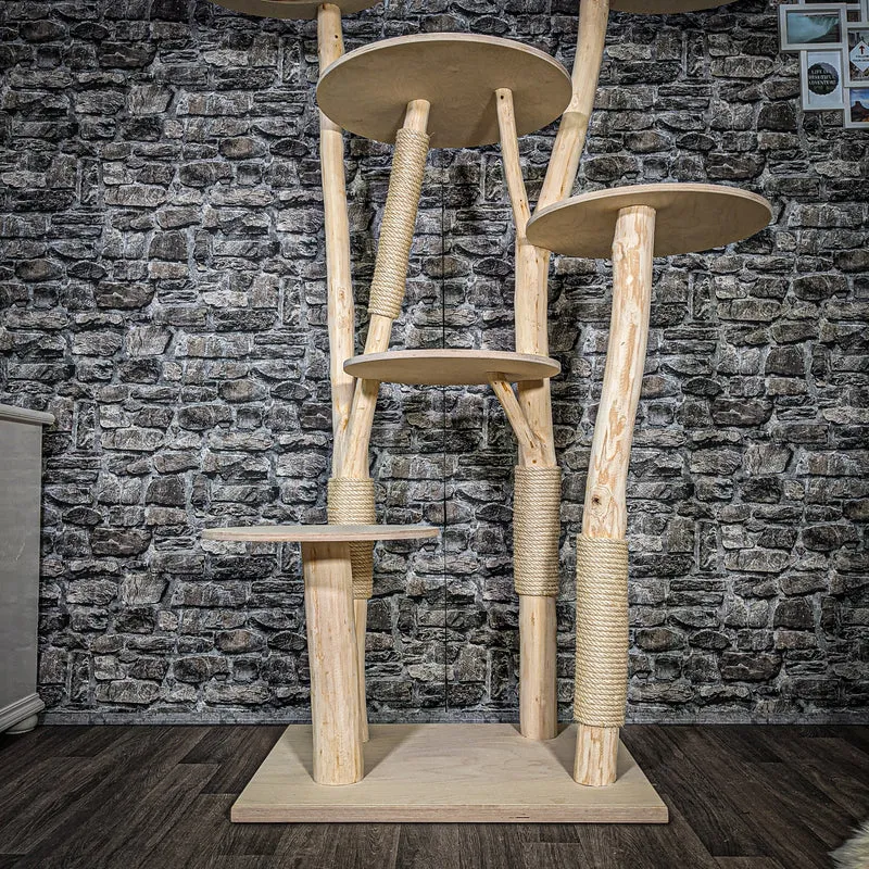 Naturkratzbaum 2437 Kratzbaum Natur Holz Design 175 cm hoch