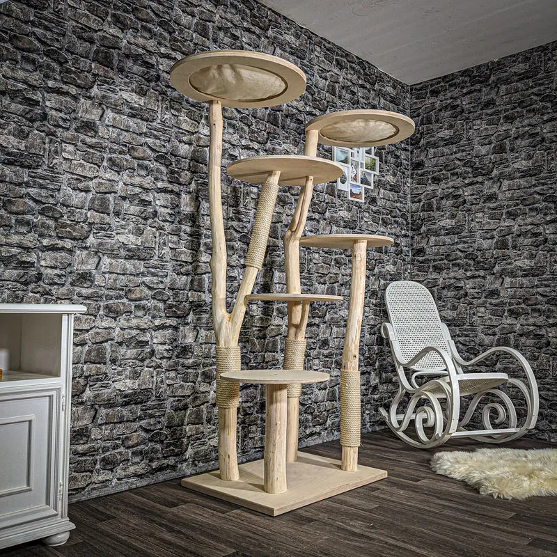 Naturkratzbaum 2437 Kratzbaum Natur Holz Design 175 cm hoch