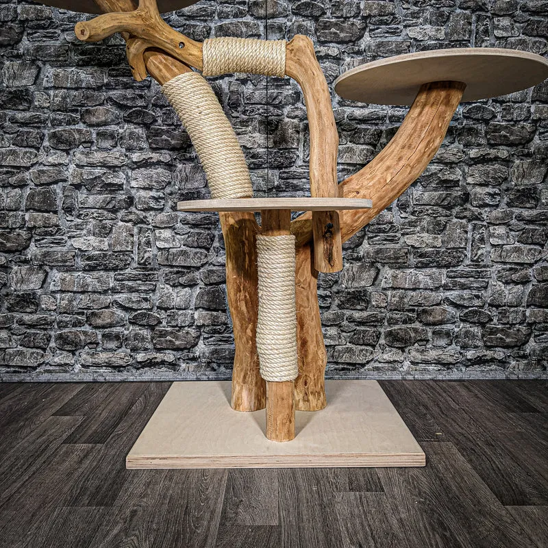 Naturkratzbaum 2442 Kratzbaum Natur Holz Design 113 cm hoch