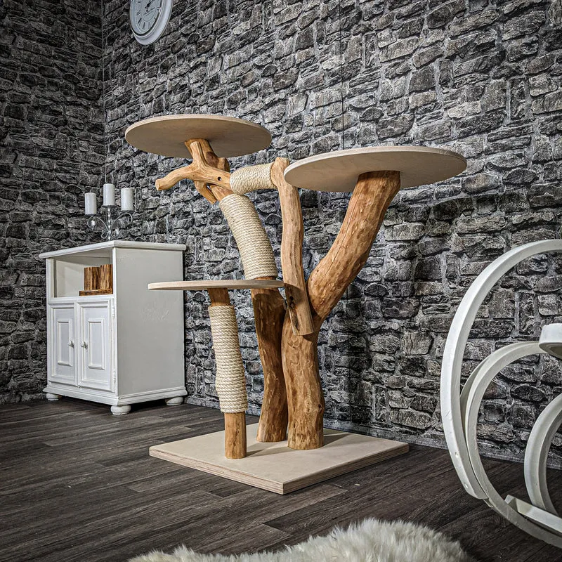 Naturkratzbaum 2442 Kratzbaum Natur Holz Design 113 cm hoch