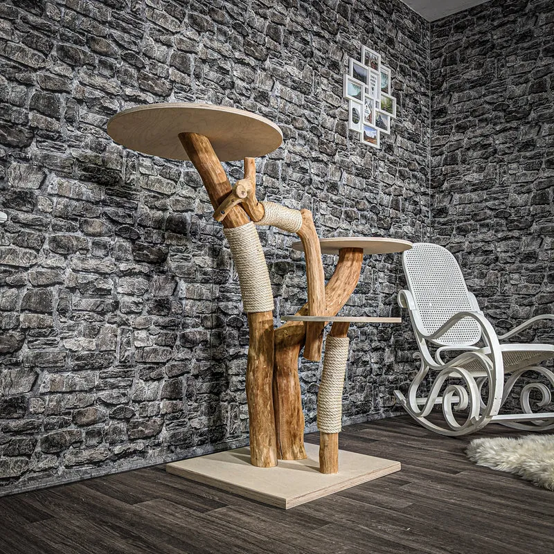 Naturkratzbaum 2442 Kratzbaum Natur Holz Design 113 cm hoch