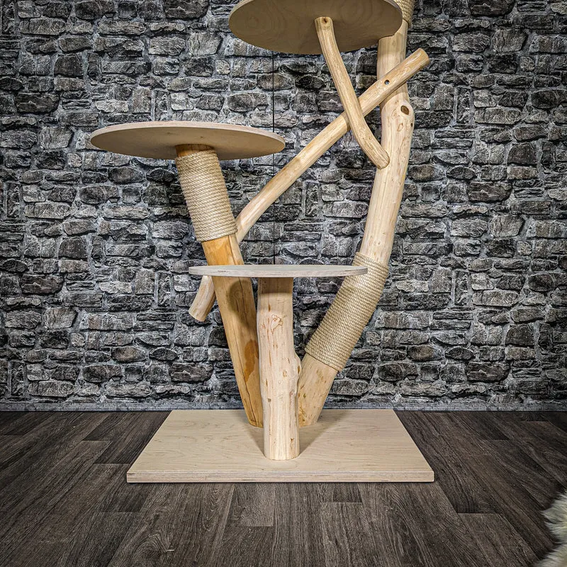 Naturkratzbaum 2443 Kratzbaum Natur Holz Design 160 cm hoch