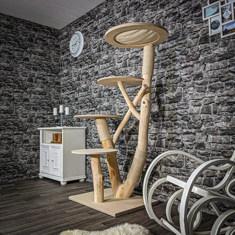 Naturkratzbaum 2443 Kratzbaum Natur Holz Design 160 cm hoch