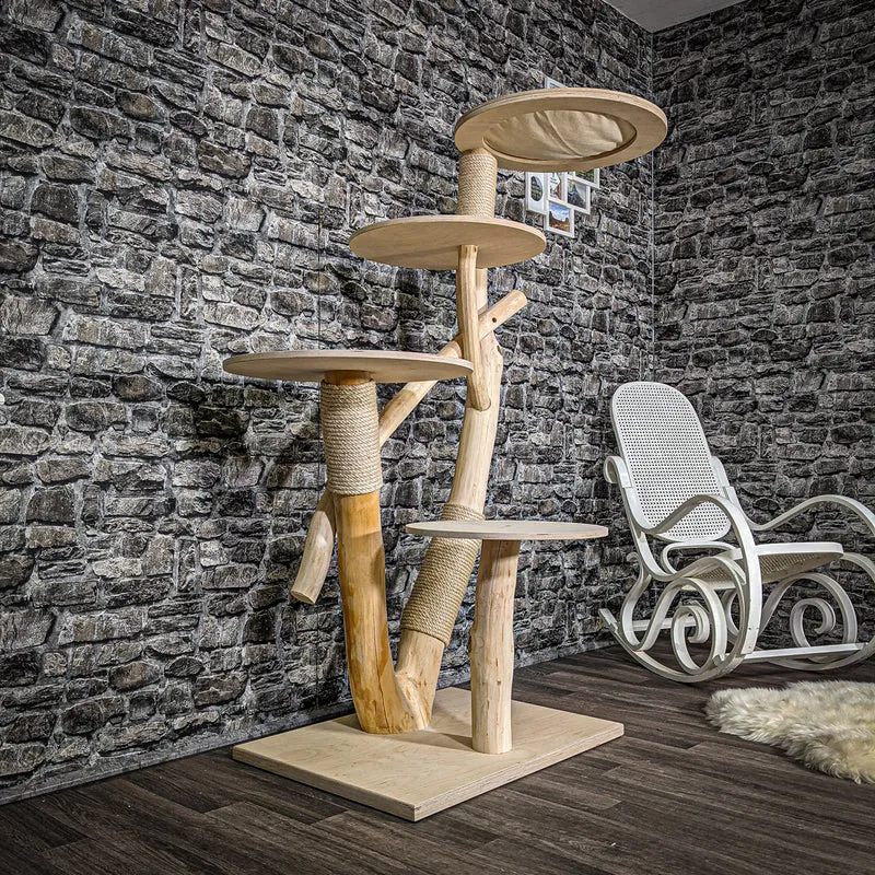 Naturkratzbaum 2443 Kratzbaum Natur Holz Design 160 cm hoch