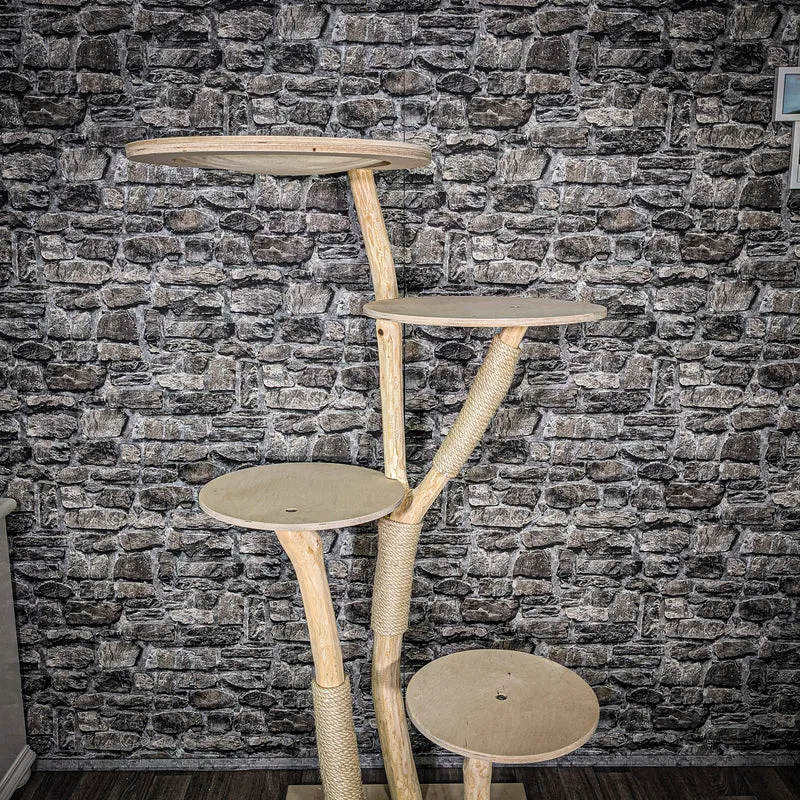Naturkratzbaum 2444 Kratzbaum Natur Holz Design 162 cm hoch