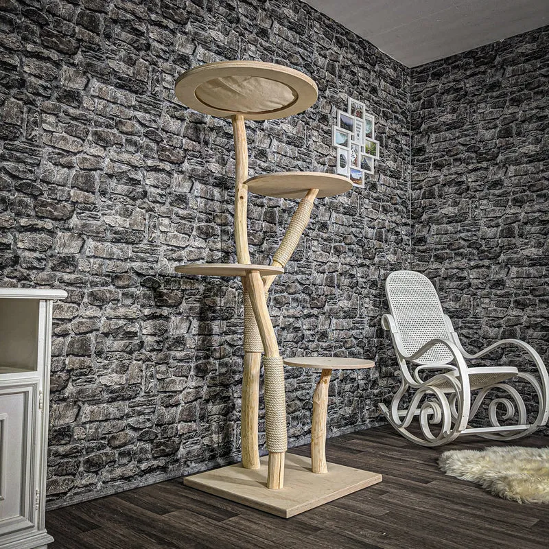 Naturkratzbaum 2444 Kratzbaum Natur Holz Design 162 cm hoch