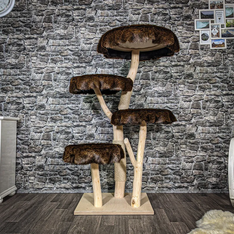 Naturkratzbaum 2448 Kratzbaum Natur Holz Design 142 cm hoch