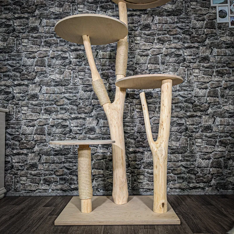 Naturkratzbaum 2449 Kratzbaum Natur Holz Design 170 cm hoch