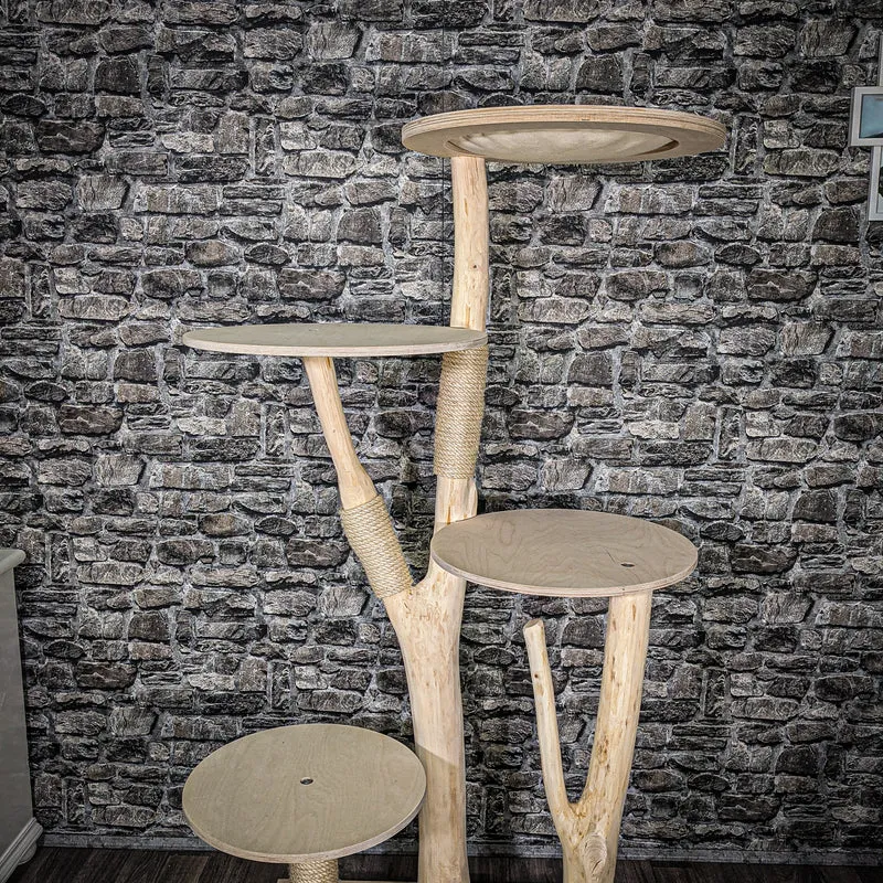 Naturkratzbaum 2449 Kratzbaum Natur Holz Design 170 cm hoch