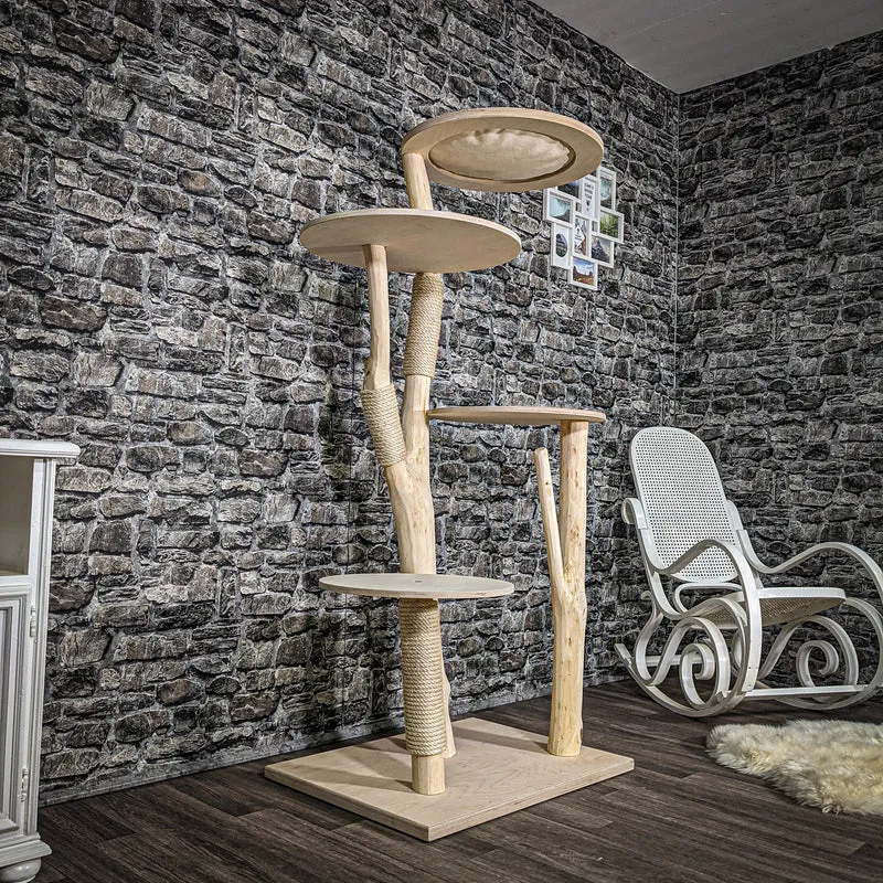 Naturkratzbaum 2449 Kratzbaum Natur Holz Design 170 cm hoch