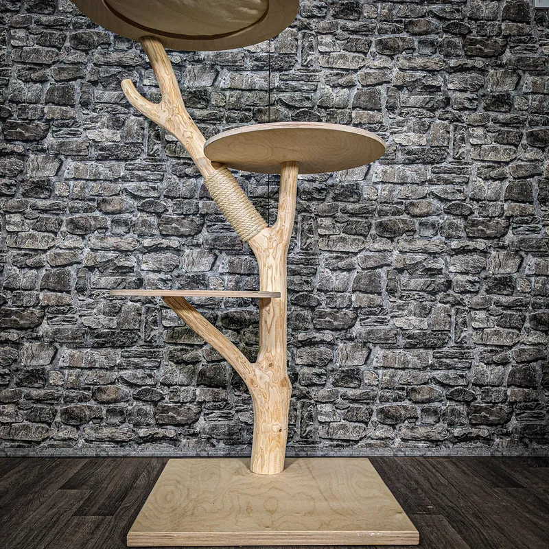 Naturkratzbaum 2450 Kratzbaum Natur Holz Design 130 cm hoch