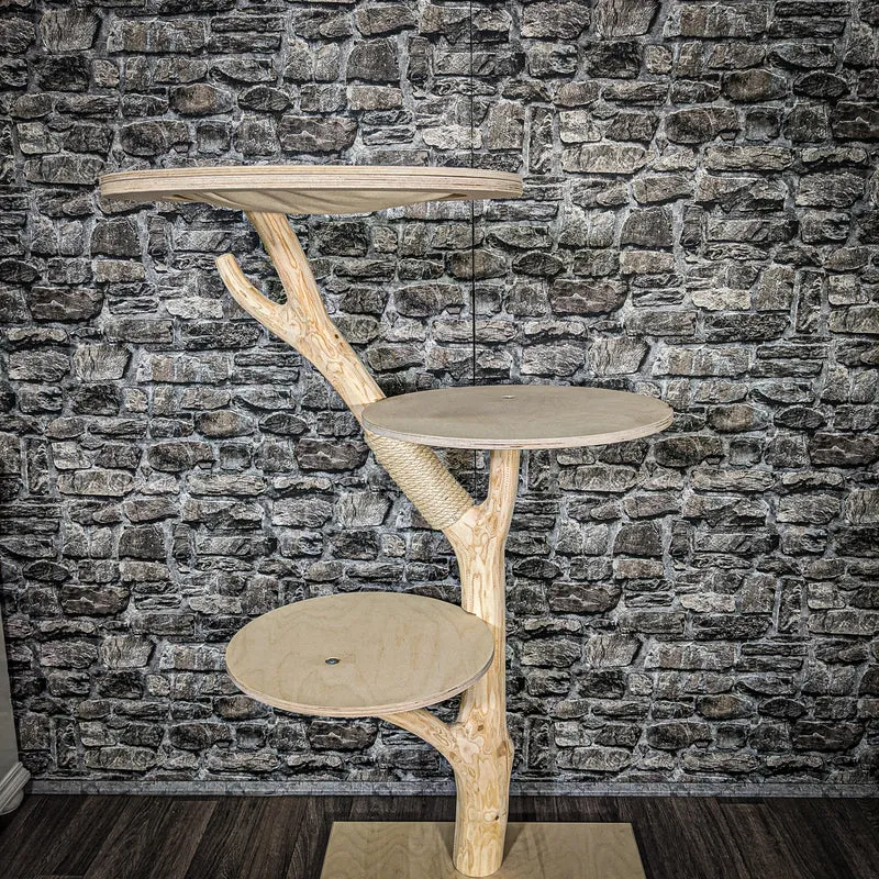 Naturkratzbaum 2450 Kratzbaum Natur Holz Design 130 cm hoch