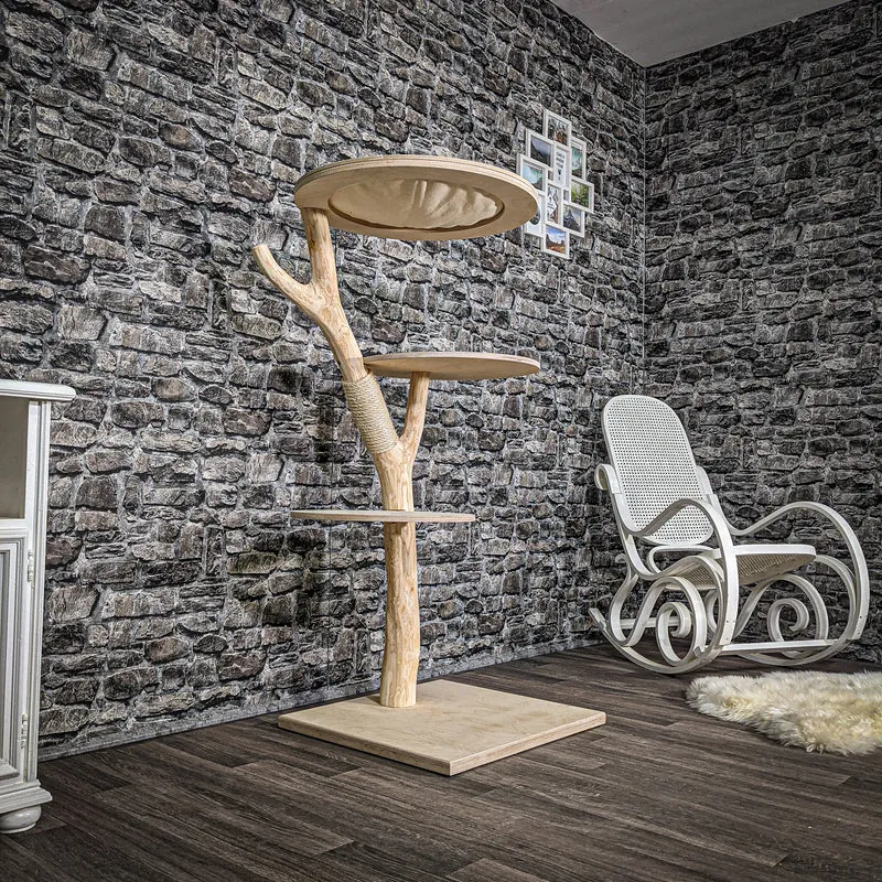 Naturkratzbaum 2450 Kratzbaum Natur Holz Design 130 cm hoch