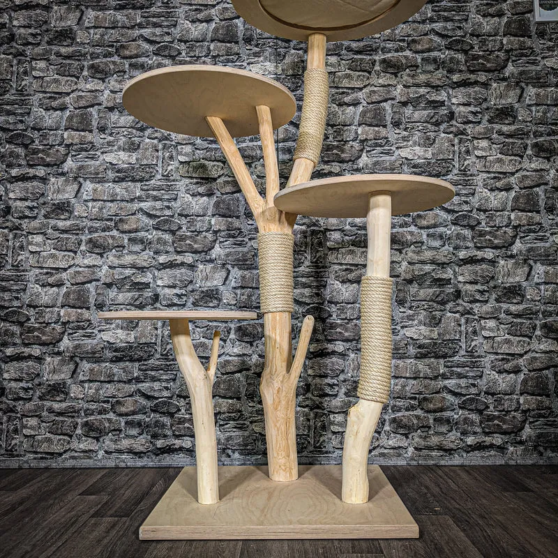 Naturkratzbaum 2451 Kratzbaum Natur Holz Design 145 cm hoch
