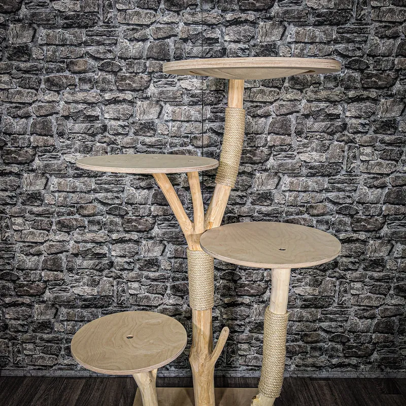 Naturkratzbaum 2451 Kratzbaum Natur Holz Design 145 cm hoch