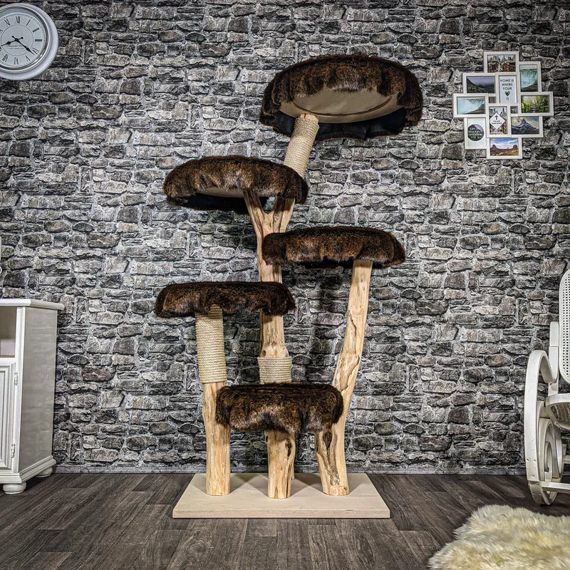 Naturkratzbaum 2452 Kratzbaum Natur Holz Design 165 cm hoch