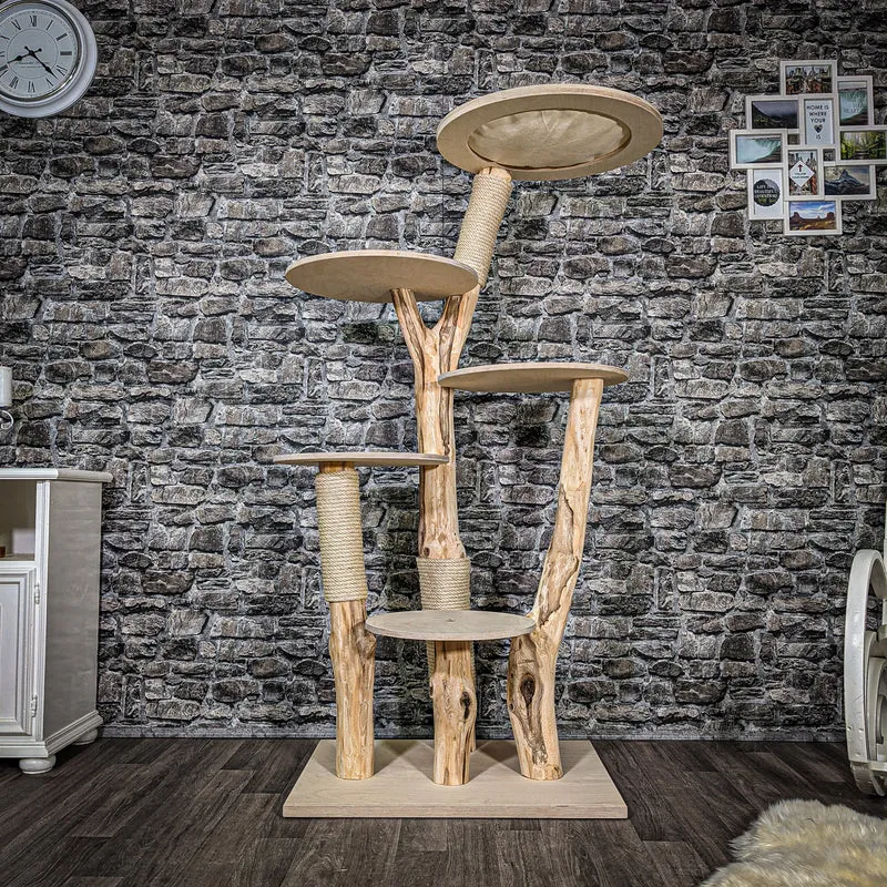 Naturkratzbaum 2452 Kratzbaum Natur Holz Design 165 cm hoch