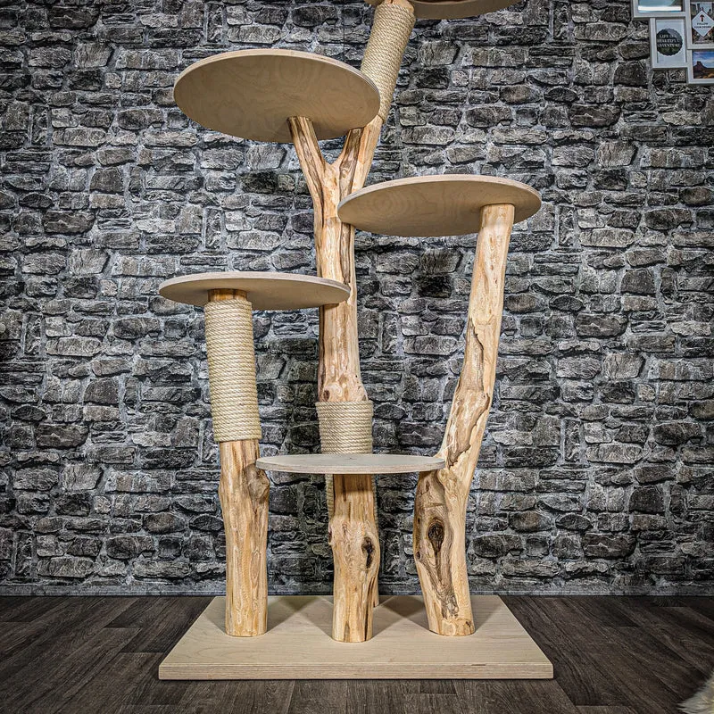 Naturkratzbaum 2452 Kratzbaum Natur Holz Design 165 cm hoch