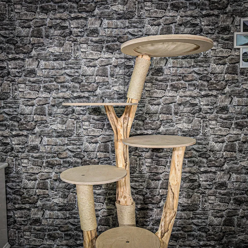 Naturkratzbaum 2452 Kratzbaum Natur Holz Design 165 cm hoch