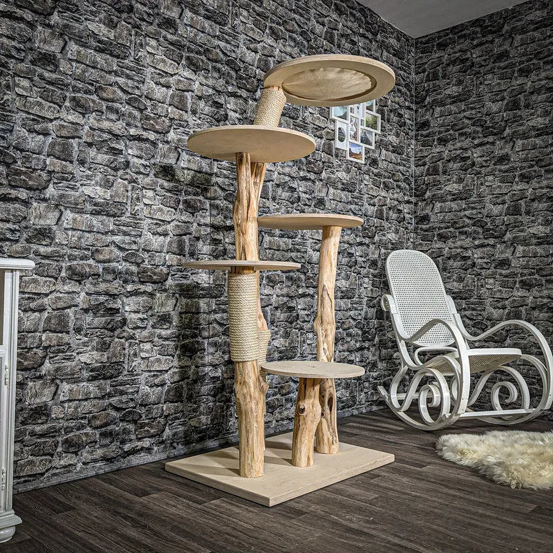 Naturkratzbaum 2452 Kratzbaum Natur Holz Design 165 cm hoch
