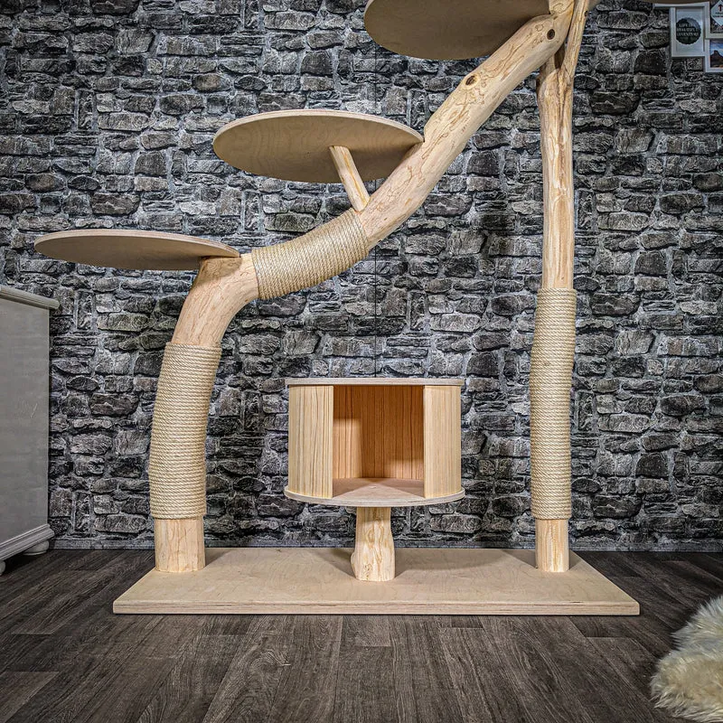 Naturkratzbaum 2454 Kratzbaum Natur Holz Design 160 cm hoch