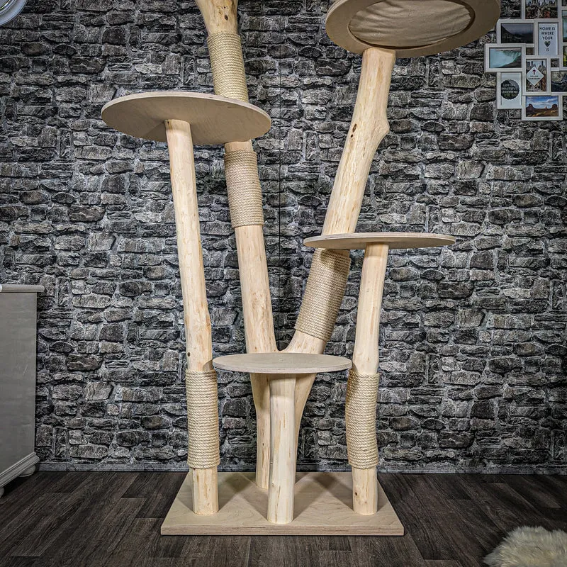 Naturkratzbaum 2456 Kratzbaum Natur Holz Design 230 cm hoch