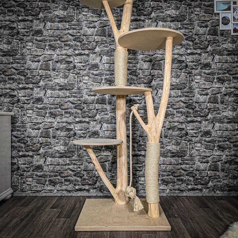 Naturkratzbaum 2457 Kratzbaum Natur Holz Design 205 cm hoch